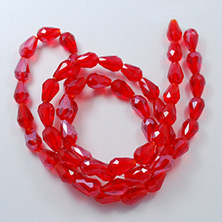 Electroplate Glass Beads Strands,Red