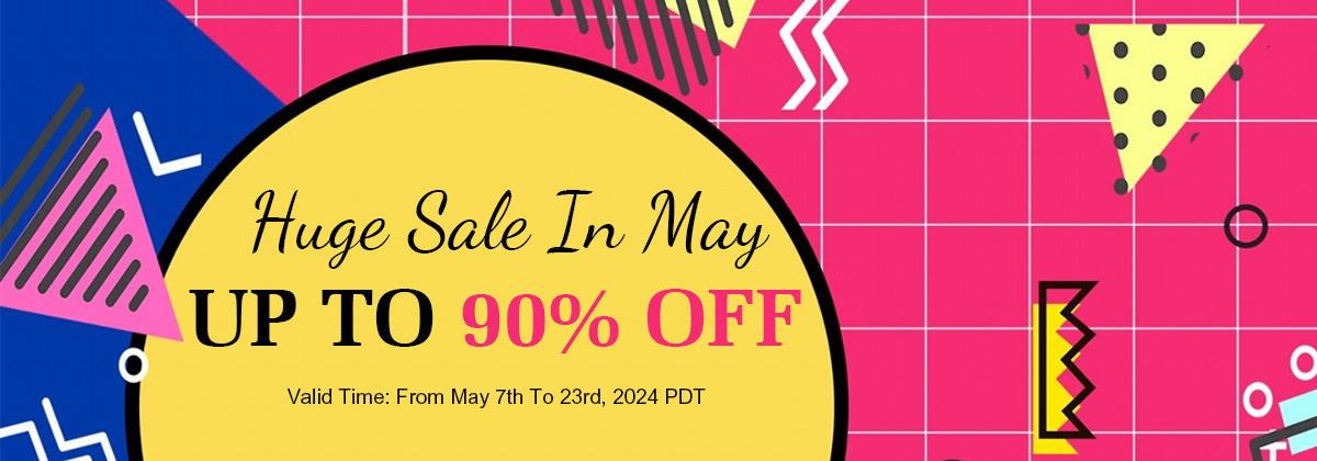 Huge Sale In May Up To 90% OFF