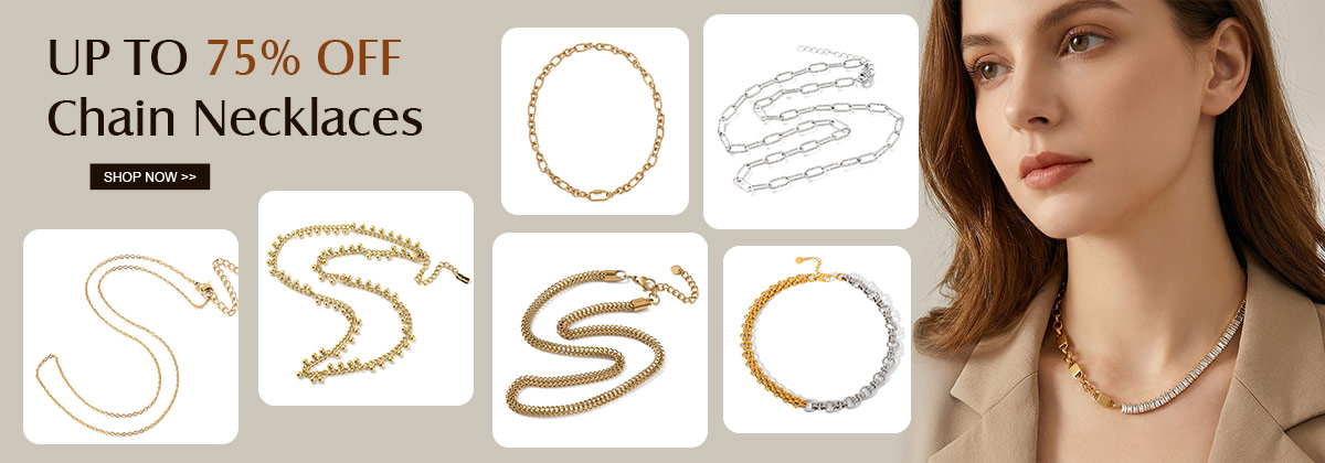 Chain Necklaces Up To 75% OFF
