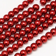 Glass Pearl Round Bead Strands
